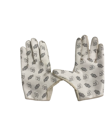 Alan Bowman Oklahoma State Football Player Exclusive Gloves (Size L)