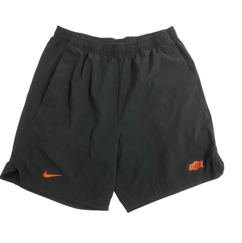 Alan Bowman Oklahoma State Football Team Issued Workout Shorts (Size L)