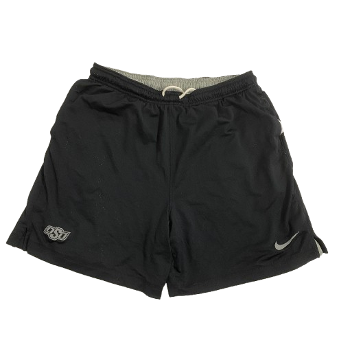Alan Bowman Oklahoma State Football Player Exclusive Reversible Shorts (Size L)