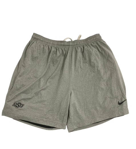 Alan Bowman Oklahoma State Football Player Exclusive Reversible Shorts (Size L)