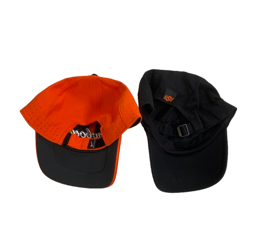 Alan Bowman Oklahoma State Football Team Issued Set of (2) Hats
