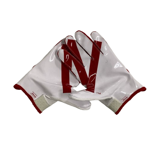Princewill Umanmielen Nebraska Football Player Exclusive Gloves (Size XXL)