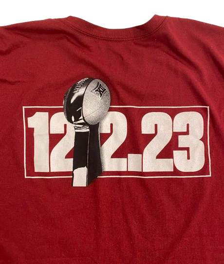 Javian Hester Oklahoma Football Player Exclusive "CHAMPIONSHIP FINISH" Workout Shirt (Size XL)