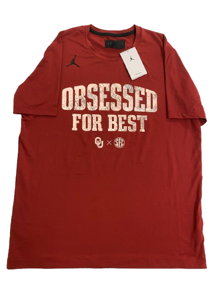 Javian Hester Oklahoma Football Player Exclusive "OBSESSED FOR BEST" Workout Shirt (Size L)