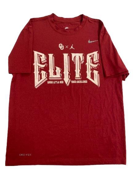 Javian Hester Oklahoma Football Player Exclusive "ELITE / BUILT DIFFERENT" Workout Shirt (Size L)