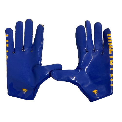 Daejon Reynolds Pittsburgh Football Player Exclusive "HAIL TO PITT" Gloves (Size XXL)