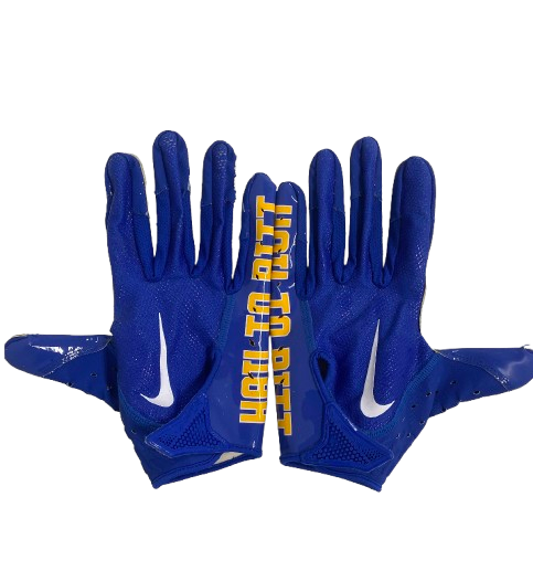 Daejon Reynolds Pittsburgh Football Player Exclusive "HAIL TO PITT" Gloves (Size XXL)