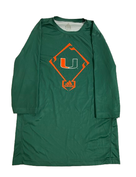 Daniel Federman Miami Baseball Player Exclusive Compression 3/4 Sleeve Shirt (Size M)