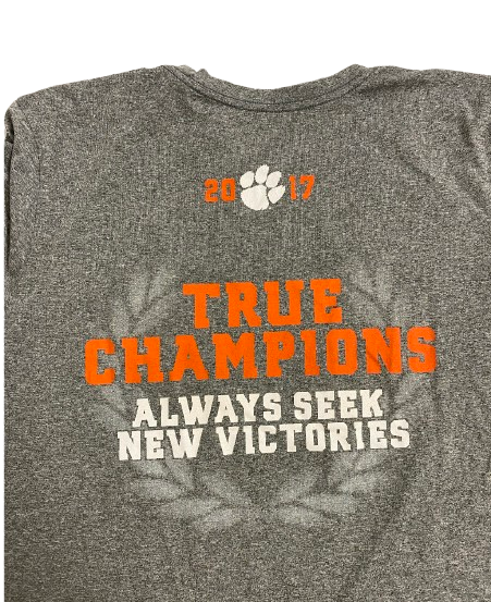 Will Brown Clemson Football Player Exclusive "PASSIONATE ABOUT WINNING / TRUE CHAMPIONS" Workout Shirt (Size L)