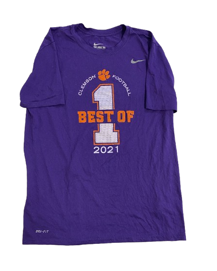 Will Brown Clemson Football Player Exclusive "W1N THE DAY" Workout Shirt (Size L)