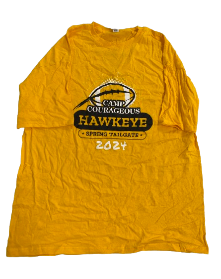 Cade McNamara Iowa Football "2024 Hawkeye Camp Courageous" T-Shirt (Size XL)