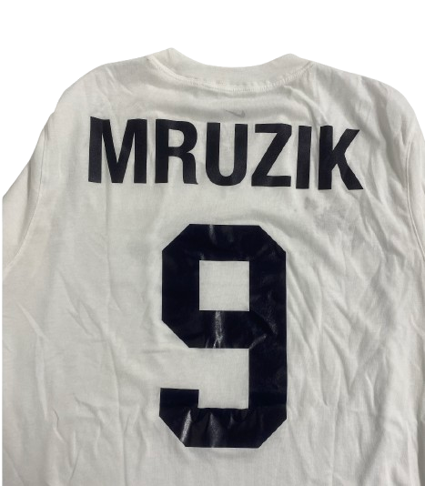 Jess Mruzik Penn State Volleyball SIGNED Player Exclusive Pre-Game Warm-Up Long Sleeve Shirt with Name & Number on Back (Size L)