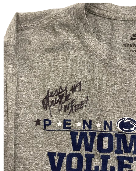 Jess Mruzik Penn State Volleyball SIGNED Player Exclusive Workout Shirt (Size XL)
