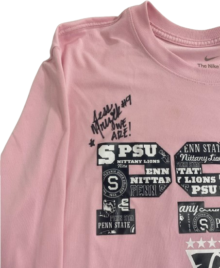 Jess Mruzik Penn State Volleyball SIGNED Player Exclusive Pre-Game Warm-Up Long Sleeve Shirt with Name & Number on Back (Size XL)