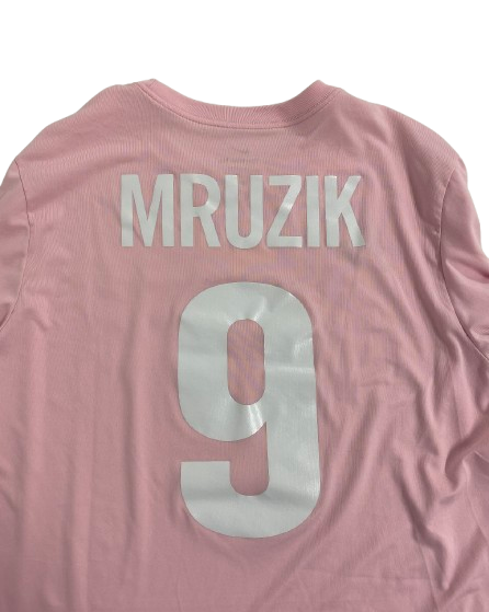Jess Mruzik Penn State Volleyball SIGNED Player Exclusive Pre-Game Warm-Up Long Sleeve Shirt with Name & Number on Back (Size XL)