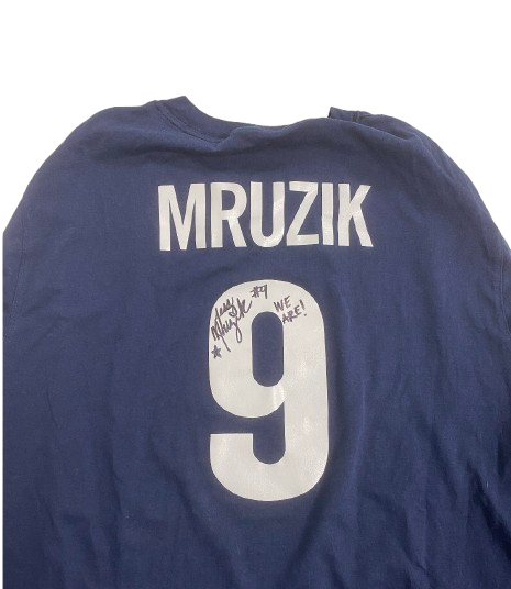 Jess Mruzik Penn State Volleyball SIGNED Player Exclusive Pre-Game Warm-Up Long Sleeve Shirt with Name & Number on Back (Size XL)