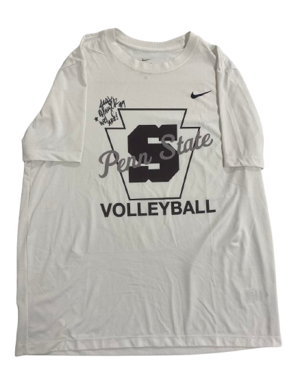 Jess Mruzik Penn State Volleyball SIGNED Player Exclusive Workout Shirt (Size XL)