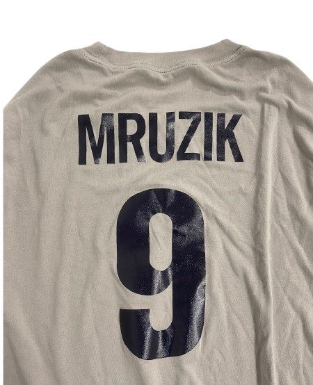 Jess Mruzik Penn State Volleyball SIGNED Player Exclusive Pre-Game Warm-Up Long Sleeve Shirt with Name & Number on Back (Size XL)