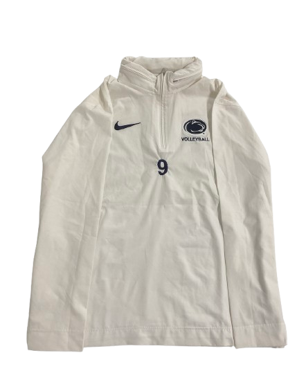 Jess Mruzik Penn State Volleyball Player Exclusive Quarter-Zip Jacket with Number (Size L)
