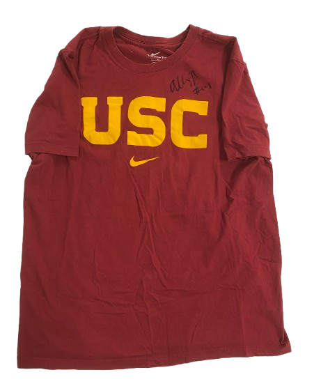 Ally Batenhorst USC Volleyball SIGNED Team Issued Workout Shirt (Size M)