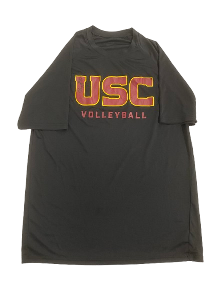 Ally Batenhorst USC Volleyball SIGNED Player Exclusive Workout Shirt (Size L)