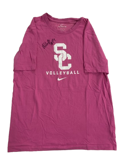 Ally Batenhorst USC Volleyball SIGNED Player Exclusive Workout Shirt (Size L)