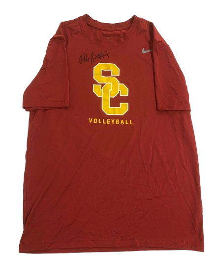Ally Batenhorst USC Volleyball SIGNED Player Exclusive Workout Shirt (Size L)