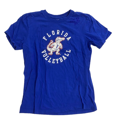 Elli McKissock Florida Volleyball SIGNED Player Exclusive Workout Shirt (Size S)