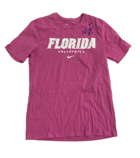 Elli McKissock Florida Volleyball SIGNED Player Exclusive Workout Shirt (Size M)