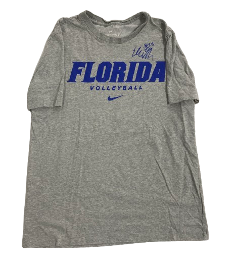 Elli McKissock Florida Volleyball SIGNED Player Exclusive Workout Shirt (Size M)