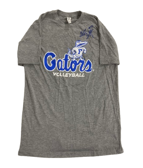 Elli McKissock Florida Volleyball SIGNED Player Exclusive Practice Shirt with Name & Number on Back (Size M)