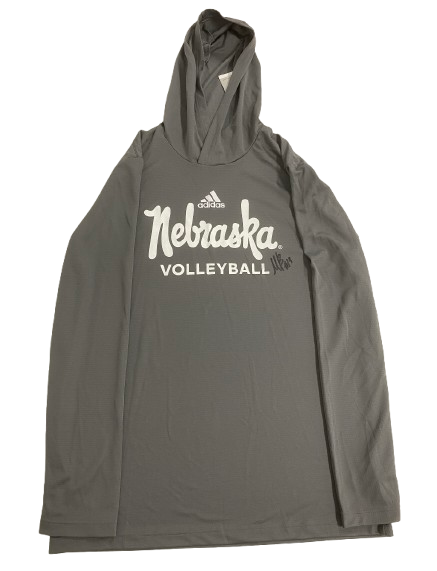 Merritt Beason Nebraska Volleyball SIGNED Player Exclusive Performance Hoodie (Size LT)