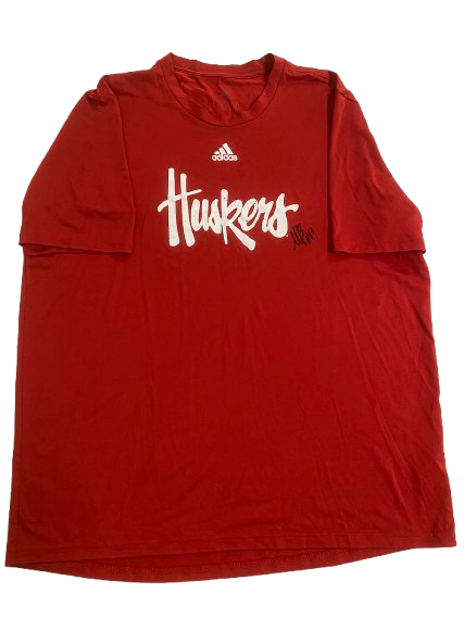 Merritt Beason Nebraska Volleyball SIGNED Player Exclusive Practice Shirt (Size XL)
