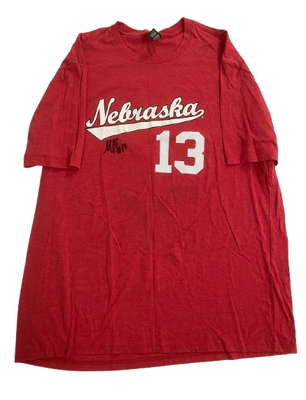 Merritt Beason Nebraska Volleyball SIGNED Player Exclusive Shirt with Number on Front & Back (Size XL)
