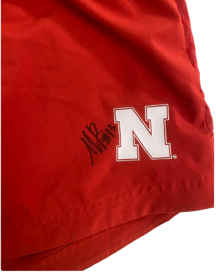 Merritt Beason Nebraska Volleyball SIGNED Team Issued Workout Shorts (Size L)