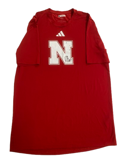Merritt Beason Nebraska Volleyball SIGNED Player Exclusive Practice Shirt (Size LT)