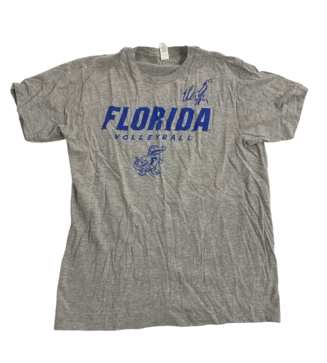Elli McKissock Florida Volleyball SIGNED Player Exclusive Workout Shirt (Size M)