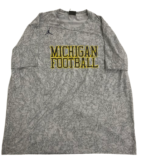 Alex Orji Michigan Football Player Exclusive Workout Shirt (Size XL)