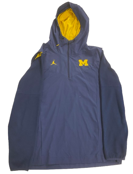 Alex Orji Michigan Football Player Exclusive Quarter-Zip Jacket (Size XL)