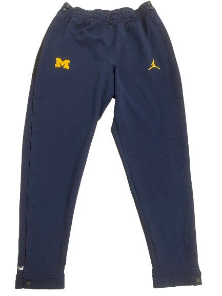 Alex Orji Michigan Football Player Exclusive Snap-Off Sweatpants (Size XL)