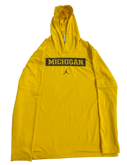 Alex Orji Michigan Football Team Issued Performance Hoodie (Size XL)