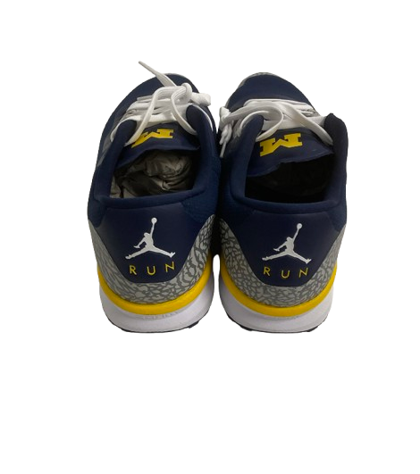 Alex Orji Michigan Football Player Exclusive "Jordan Run" Shoes (Size 14) - New