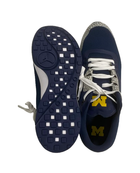 Alex Orji Michigan Football Player Exclusive "Jordan Run" Shoes (Size 14) - New