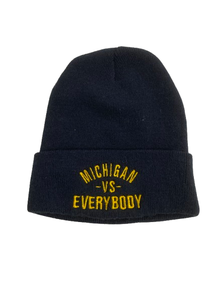 Alex Orji Michigan Football "MICHIGAN VS EVERYBODY" Beanie Hat