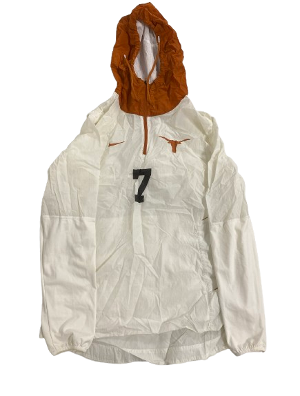 Keilan Robinson Texas Football Player Exclusive Pre-Game Warm-Up Quarter-Zip Jacket with 
