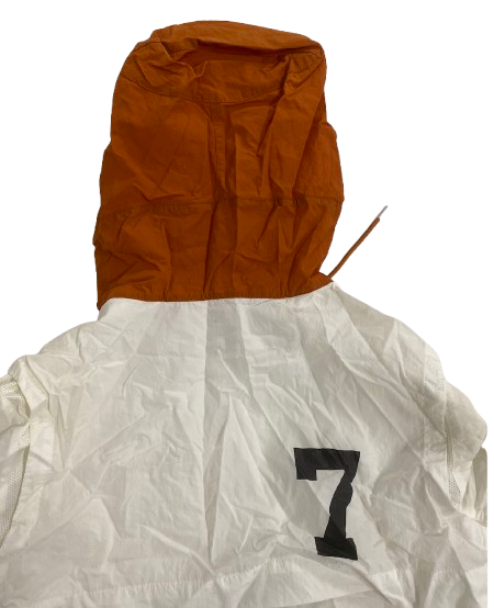 Keilan Robinson Texas Football Player Exclusive Pre-Game Warm-Up Quarter-Zip Jacket with 