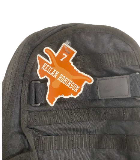 Keilan Robinson Texas Football Team Issued Backpack with Player Travel Tag