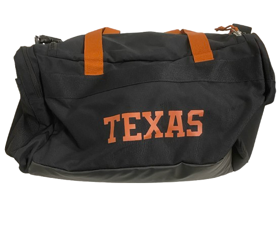 Keilan Robinson Texas Football Player Exclusive Travel Duffel Bag with Player Travel Tag