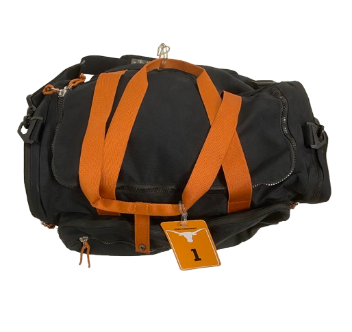 Keilan Robinson Texas Football Player Exclusive Travel Duffel Bag with Player Travel Tag