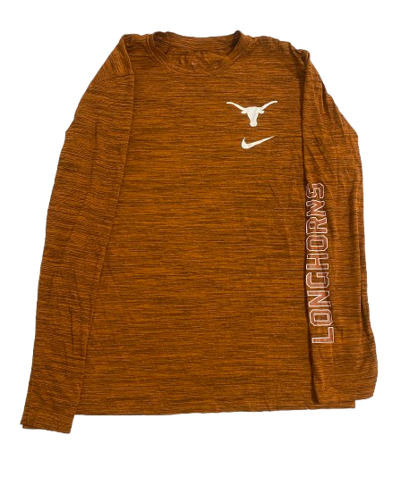Keilan Robinson Texas Football Team Issued Long Sleeve Workout Shirt (Size M)